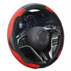 Cubierta de Volante de Coche Fabricante Transfronterizo Anillo Interior Elástico Piel de Fibra de Carbono Cubierta Universal para Manillar de Cuatro Estaciones