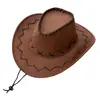 Sombrero de mezclilla occidental Sombrero de playa para el sol Sombrero de copa de pradera de Xinjiang para hombres y mujeres Americano para niños Combinación con todo Amazon