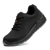 Zapatos para Hombre, Zapatos Deportivos para Cuatro Estaciones, Zapatos Transpirables Tejidos con Flyknit, Zapatos Aislantes para Hombre, Zapatos de Trabajo de Protección Laboral, Antideslizantes, Resistentes al Desgaste, Ligeros