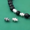 Plata de Ley S925 Patrón de Piña Jarrón Retro Cuentas Espaciadoras Hechas a Mano Pulsera DIY Collar Accesorios de Joyería Hechos a Mano