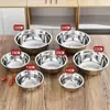 Tazón de acero inoxidable grueso de alta calidad, no magnético, multiusos, tazón de comedor, tazón de sopa, tazón para fideos instantáneos casero, tazón de arroz, tazón de sopa, tazón para batir huevos