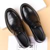 Sapatos de Couro Wenzhou para Homens 2025 Mocassins Business Casual Estilo Britânico Modernos Slip-On Formais Sapatos Masculinos Dropshipping
