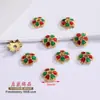 9mm Vintage Exquisito Colorido Esmalte Metal Flor Tapas Soportes para Cuentas Espaciadores Pequeños Hecho a Mano DIY Pulsera Pendiente Materiales