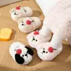 Sapatos de Algodão Infantis Inverno Meninas Novo Desenho Animado Cachorro Casa Quente Com Veludo Grosso Solado Grosso Chinelos de Algodão Pai e Filho Transfronteiriço