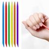 Herramientas para decoración de uñas, palito de color naranja, palito de madera de belleza, piel muerta, punta de empuje, taladro, palito doble de haya, 100 bolsas