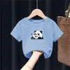 2148# Camiseta de Algodón de Manga Corta de Verano Estilo Nuevo Estilo Occidental para Niños y Niñas Top de Verano de Manga Media para Bebé