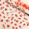 Pegatinas para Uñas Hoja de Arce Rojo Caramelo Dorso Plano Adhesivas Hojas Rojo Fuego Otoño/Invierno Pegatinas para Uñas DIY Adornos Modelo DH