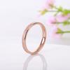 Anillo de dedo índice de acero inoxidable con baño de oro rosa, estilo coreano, simple, viento frío, acero titanio, pulverización de arena a presión, anillo de cola de arena perlada