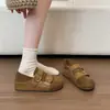 Nuevos zapatos Mary Jane de estilo retro para mujer, que aumentan la altura, con suela blanda y de ante, caracterizados por una puntera profunda y un diseño versátil adecuado para primavera y otoño, con punta redonda