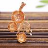 Cobre Fundido Antiguo DIY Accesorios de Joyería Colgante Xiuhe Tocado Ramas de Perlas Adhesivas Material de Horquilla Simple Retro