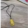 2025 Explosivo Boutique Ins Nicho Colgante Cabeza de Buda Tathagata Collar de Cuerda Negra Ajustable para Mujer Regalo para Novia