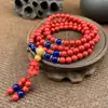 Pulsera de Cinabrio Transmisión en Vivo 108 Cuentas Pinduoduo Estilo Étnico Pulsera de Cuatro Círculos de Bolas Redondas para Mujer Regalo de Evento Pulsera al por Mayor