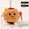 Chaveiro de Boneca de Comida Engraçada Pingente de Pelúcia Boneca de Planta Hambúrguer Batata Frita Queijo Boneca Pingente Brinquedo