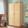 Guarda-roupa de portas de correr em madeira de pinho, guarda-roupa grande econômico totalmente em madeira maciça, guarda-roupa de correr moderno minimalista para casa, guarda-roupa infantil