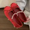 Zapatos Mary Jane Satinados para Mujer que Aumentan la Altura, para Mujeres Bajitas, Nuevos 2025 Primavera/Otoño Estilo Ballet Retro Francés Zapatos de Suela Gruesa