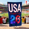 Novo modelo de comércio exterior 2026 Toalha de praia Copa do Mundo EUA-Canadá-México, toalha de banho grande para adulto, toalha de praia esportiva para casal