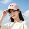 Nueva gorra de béisbol bordada de cachorro de dibujos animados lindo, versátil y estiliza el rostro, circunferencia de cabeza grande, sombrero de protección solar