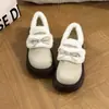 Mocasines lindos con lazo, suela gruesa, forro de felpa, pantuflas cálidas y acogedoras, zapatos casuales para mujer fáciles de usar