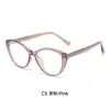 Nuevas Gafas de Ojo de Gato Transparente Planas Anti-Luz Azul Sin Graduación para Miopía, Disponibles con Graduación, de Moda, Cross-Border