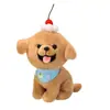 Lindo peluche de cachorro de mascota, tamaño pequeño de dibujos animados con atuendos y bufanda intercambiables, Husky, Bichón, Shiba Inu, juguete de peluche, regalo