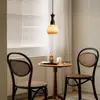 Lámpara de araña de estilo japonés de estilo antiguo y de diseño vintage para mesita de noche de dormitorio, lámpara de araña de cristal para entrada de bar y restaurante.