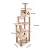 Marco de Escalada para Gatos, Árbol para Gatos, Casa Grande de Madera para Gatos con Rascador, Ahorro de Espacio, Estante para Gatos tipo Cápsula Espacial, Personalizable