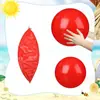 Pelota de Playa Inflable de PVC Roja, Pelota de Juguete de Playa de Color Sólido Interactiva para Padres e Hijos, Pelota para Playa y Piscina