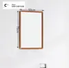 Espejo de Baño Inodoro Inodoro Espejo de Cristal Espejo Cuadrado Colgante de Pared Sin Perforaciones Colgante Horizontal Colgante Vertical Soporte de Espejo