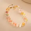 Collar de Cadena de Clavícula de Perlas de Colores Grandes de una Sola Capa Transfronterizo Europeo y Americano Personalidad Exagerada Cadena de Perlas Moda Versátil Collar de Temperamento
