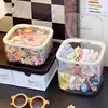 Papelera de Escritorio, Caja de Almacenamiento de Lujo Ligero, Gomas para el Cabello de Niñas, Pinzas para el Cabello, Almacenamiento de Accesorios para el Cabello, Caja Transparente para Cosméticos