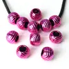 Cor Metálica de Natal Cor de Galvanoplastia UV Resistente à Cor Grande Furo Bola de Amora Frutas Redondas Contas DIY Artesanal Corrente de Celular Acessórios