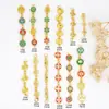 Método antiguo arena oro quema azul paz alegría colgante DIY pulsera tejida pulsera cadena extendida colgante para teléfono móvil