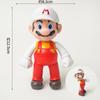Decoración de pastel de Super Mary, dibujos animados de Mario para niños, fiesta de cumpleaños de niño, mesa de postres, inserción de tarjetas enchufables