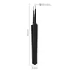 Pinzas de 1 mm Pinzas de Acero Inoxidable de Codo Recto Pinzas para Injerto de Pestañas Manicura Pinzas para Recoger Cabello de Nido de Pájaro Esd-15