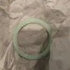 Pulseira de Água Clara Cor de Jade Hetian Verde Água de Lago Barra Redonda Textura de Gelo Jade Branco Verde Barra Plana Natural Marrom Pulseira de Jade Dongling Dropshipping