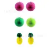 Amazon AliExpress de ultramar para banderín de papel de flamenco piña abanico de papel flor traje traje de decoración de escena de cumpleaños