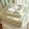 2026 Novo Colcha de Cama de Algodão+Veludo Colcha de Gaze de Camada Dupla Conjunto de Quatro Peças para Casa Dormitório Estilo Cartoon Fresco Conjunto de Três Peças