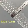 Malla de 6 cm a 8,5 cm con bordado de seda de leche, encaje bordado, código de barras, belleza, espalda, ropa interior, puños, cuello, falda, auxiliar