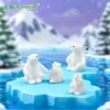 Urso polar, mãe e filhote de urso, acessório de chaveiro, brinquedo de pelúcia, presente, artesanato DIY, decoração de bolo de carro, urso fofo