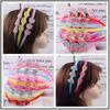 Venda quente bonito dos desenhos animados plana estilo coreano multicolor de plástico para crianças menina headband headband simples headbuckle jóias