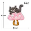 Bordado por Computadora Parche de Bordado Rosa Dibujo Animado Lindo Sonriente Flor Animal Insignia Parche para Planchar Venta al por Mayor