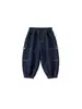 Pantalones de Invierno Nuevos Bangxuan para Niños Pantalones Largos Casuales con Bolsillos Grandes Pantalones Jogger Pantalones de Felpa para Bebé Jeans para Niños