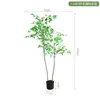 Planta Verde Artificial Bonsai Nandina High-End Luxo Leve Decoração de Chão para Sala de Estar Interna Flor Árvore Biônica Grande Falsa