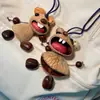 Muñeca de Cáscara de Fruta y Vaina de Frijol Kit de Materiales Hechos a Mano para Bricolaje, Muñeca de Vaina de Frijol Terminada, Colgante de Carrillón de Viento de Fruta