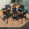 Mesa e cadeira ao ar livre, combinação impermeável, protetor solar, pátio, lazer ao ar livre, mesa de jantar, jardim, varanda ao ar livre, cadeira de jantar, mesa e cadeira de madeira plástica