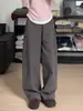 Pantalones Cargo de Sarga de Alta Calidad con Cintura Elástica en la Espalda + Bolsillos para Mujer, Engrosados para Otoño/Invierno, Corte Estrecho/Ancho, con Aberturas