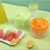 Molde de Paletas de Cuatro Compartimentos para Helado Casero DIY, Paletas de Hielo, Cubitos de Hielo con Tapa, Caja de Paletas de Hielo de Grado Alimenticio, Charola de Hielo