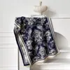 Bufanda de Moda Floral Nueva de Imitación Cachemir para Mujer Otoño e Invierno, Versión Coreana Calentador de Cuello Grueso de Invierno Chal para Calor, Exportación