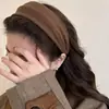 Acessório de Cabelo Headband Faixa de Cabelo Grampo para Cabelo Chapéu de Aba Larga Coroa Alta Suede Tricô Marrom Outono Abóbora Estilo Coreano para Mulheres