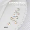 Rinestones para Uñas con Punta Trasera Color Coñac Blanco Decoraciones para Uñas Estilo Japonés Rinestones 3D con Punta Trasera Accesorios para Uñas Portátiles Cristal al por Mayor